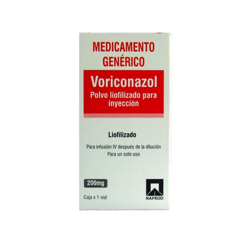 Voriconazol 200 Mg Polvo Liofilizado Para Reconstituir Pharmedic