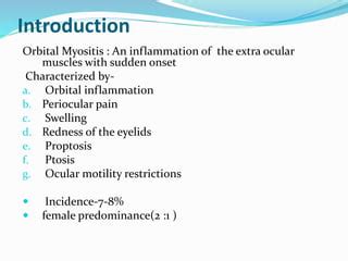 Orbital Myositis A Case Report PPT