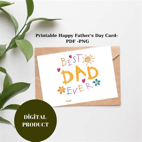 Printable Fathers Day Cards, Fathers Day Greeting Cards Digital ...