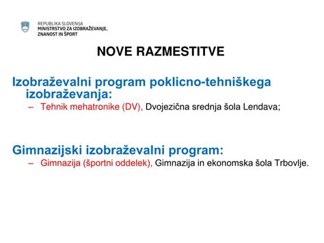 PPT RAZPIS ZA VPIS V SREDNJE ŠOLE PowerPoint Presentation free