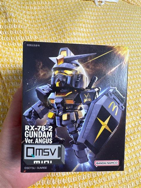 McDonald 麥當勞 x 高達 安格斯聯名公仔 QMSV MINI限量 RX 78 2 GUNDAM Ver ANGUS 興趣及遊戲