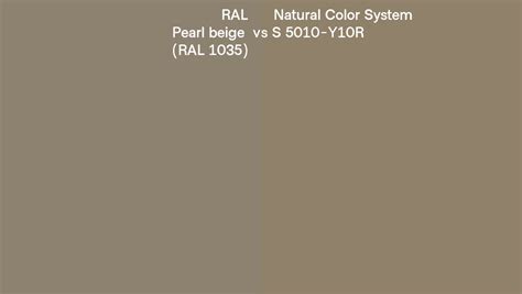 Ral Pearl Beige Ral 1035 Vs Natural Color System S 5010 Y10r Side By