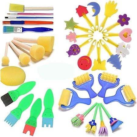 Phogary Pi Ces Ponges De Peinture Pour Enfants Ponge Brosses De