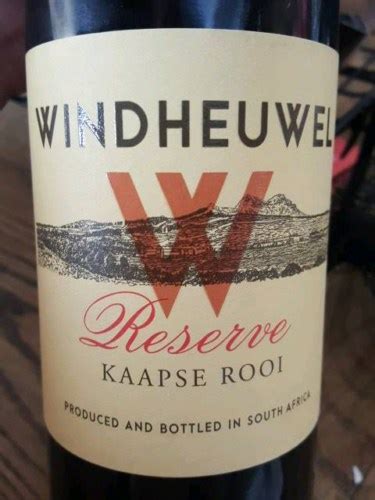 Windheuwel Reserve Kaapse Rooi Vivino US