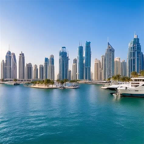 Premium AI Image | Dubai Marina sea view point