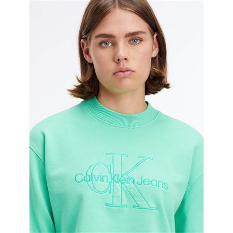 Calvin Klein Jeans Embroidered Monologo Sweatshirt Crew Sweaters