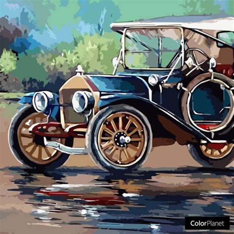 Pin by Lulu on Car Paintings in 2022 | Car painting, Antique cars ...