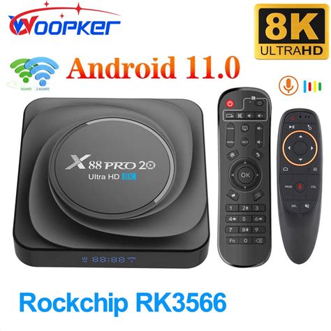 Woopker TV Box Android 11 X88 Pro 20 Rockchip RK3566 8GB RAM 128GB ROM