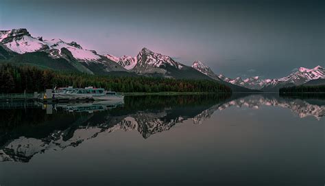 Maligne Lake Sunrise Photograph by Bing Li - Fine Art America