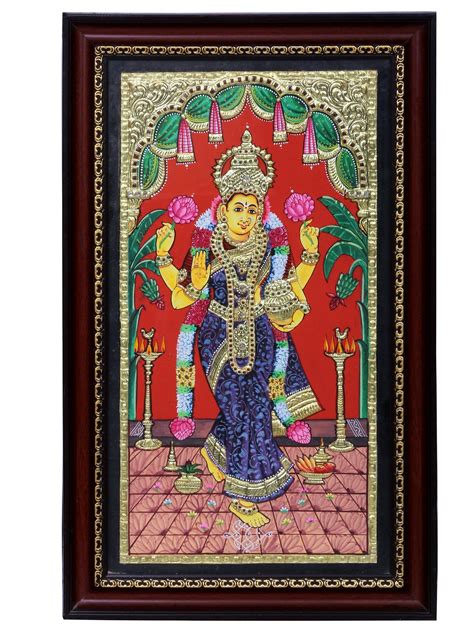 Vastu Lakshmi Tanjore Art With Frame Traditional Colors With 24 Karat