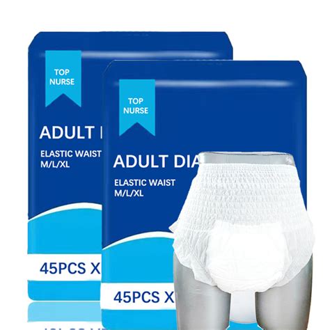 Soft Elastic Waist Pull Up Adult Diaper From China Pe Bag Oem