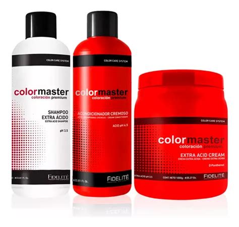 Fidelite Colormaster Shampoo Acond Mascara Acido