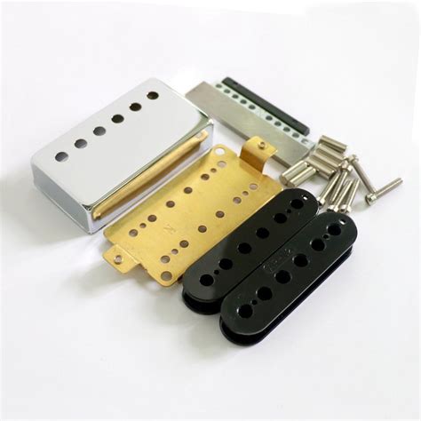 Donlis Brass Cover Lp Guitar Pickup Kits With Abs Humbucker Bobbin