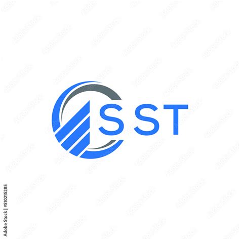 SST Flat accounting logo design on white background. SST creative ...