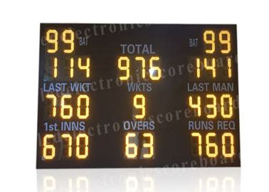 Yellow Electronic Cricket Scoreboards , Cricket Digital Scoreboard ...