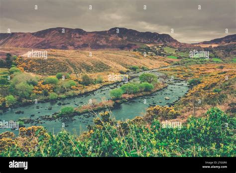 Beautiful rural Irish landscape in Kerry county, Ireland Stock Photo ...