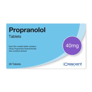 Propranolol 40mg Tablets Crescent Pharma