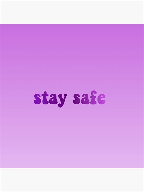 Stay Safe Purple Aesthetic Font Sticker By Presleyhy Redbubble