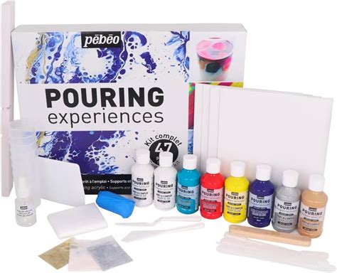 Pébéo Kit Pouring Expériences 47 Pièces Coffret Fluid Art