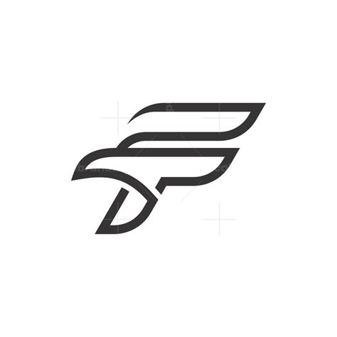 Modern Letter F Bird Logo Bird Logos Lettering Letter F