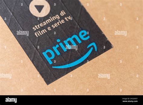 Amazon Prime Label On A Printed On A Cardboard Prime Is A Service