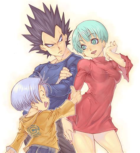 Vegeta Bulma And Trunks Dragon Ball And 1 More Drawn By Katsutake