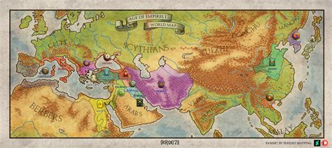 Age of Empires: Return of Rome Known World Map with all the Civs ...