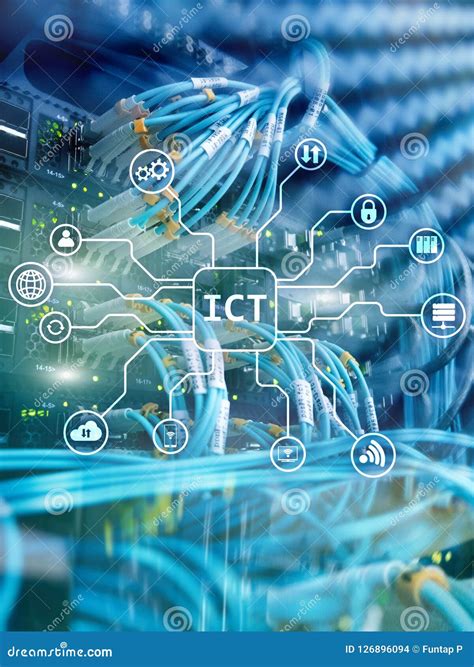 ICT Informatie En Communicatietechnolgieconcept Op De Achtergrond