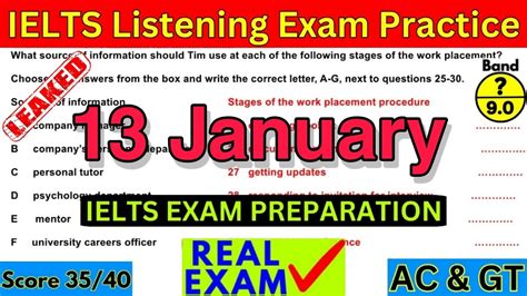 January Ielts Listening Practice Test With Answers January