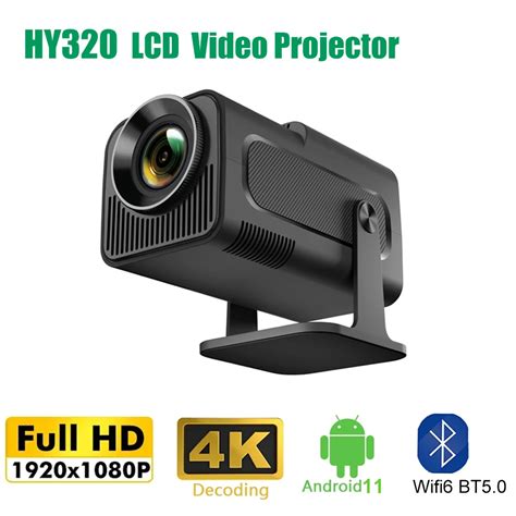 HY320 Smart Projector Android 11 Native 1920 1080P 300Ansi 4K For Home