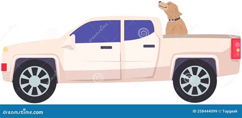 Cute Dog Sitting And Smiling In Car Pet Domestic Animal Traveling In