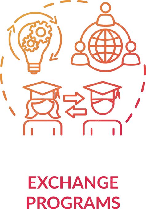 Exchange Programs Concept Icon Notion Education Lineart Vector Notion