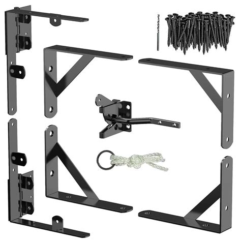 Buy Gate Frame Fence Kit with a Gate Latch, Anti Sag Gate Corner Brace Bracket Hardware Kit with ...