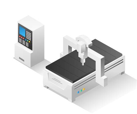 Flat Isometric Illustration Concept Cnc Router Machine App 8143869