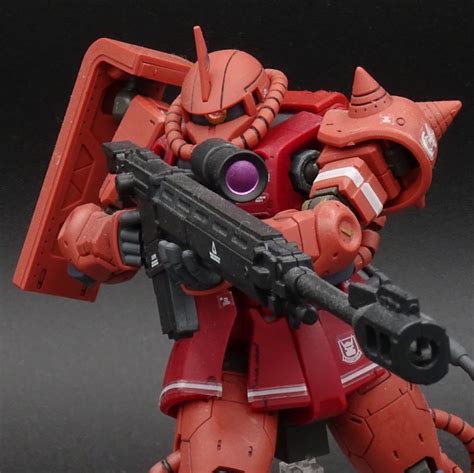 Hg 1144 シャア専用ザクii 赤い彗星ver（the Origin版）簡単仕上げ｜ダイアモンドじいさんさんのガンプラ作品