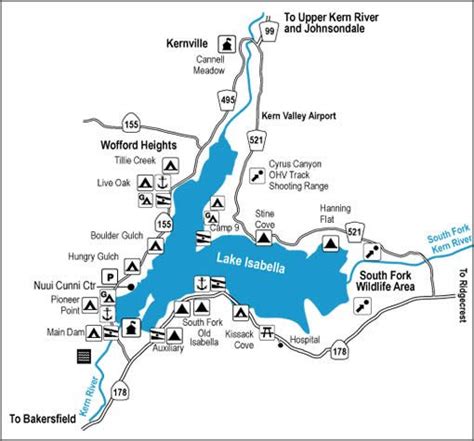 Lake Isabella map Lake Isabella, Evacuation Plan, Kern County, South ...