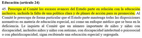 Lo Que Dice El Comité España Debe Reconocer La Educación Inclusiva