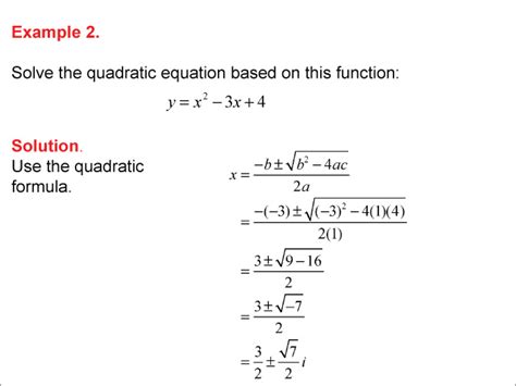 Quadratic Equation Examples Imaginary Roots Tessshebaylo