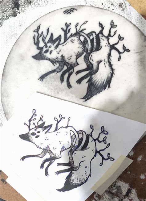 First study with fake skin. The stencil didn't hold up :( : r/TattooBeginners