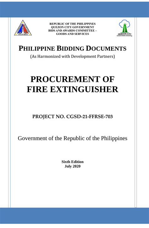 Pdf Procurement Of Fire Extinguisher Dokumentips