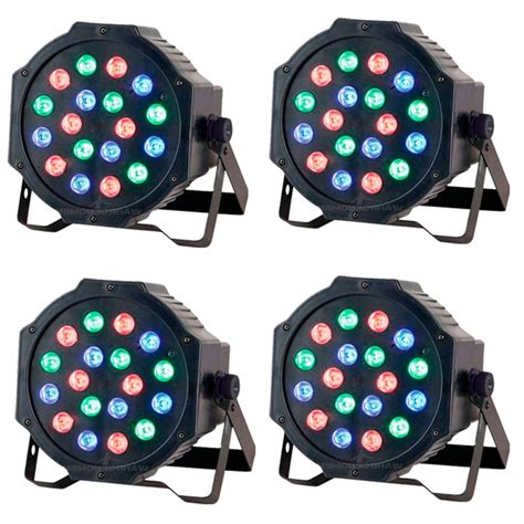 4 Cañon De Leds 18x1 Luz Audioritmico Dmx Automatico Nu