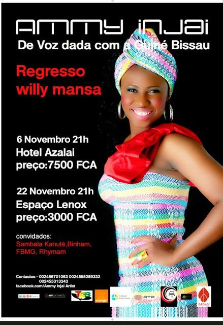 Conosaba Do Porto REGRESSO DE WILLY MANSA CANTORA GUINEENSE AMMY