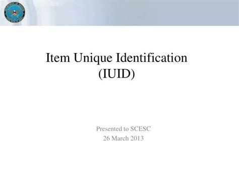 Ppt Item Unique Identification Iuid Powerpoint Presentation Free