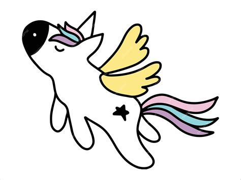 Premium Vector | Unicorn cartoon rainbow illustration