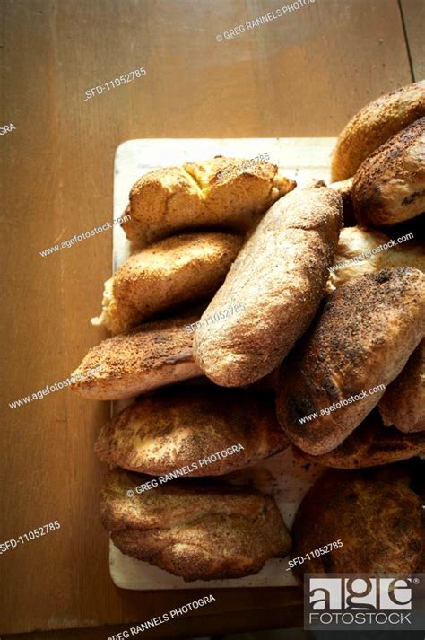 Loaves Of Wood Fired Baked Bread Stock Photo Picture And Rights