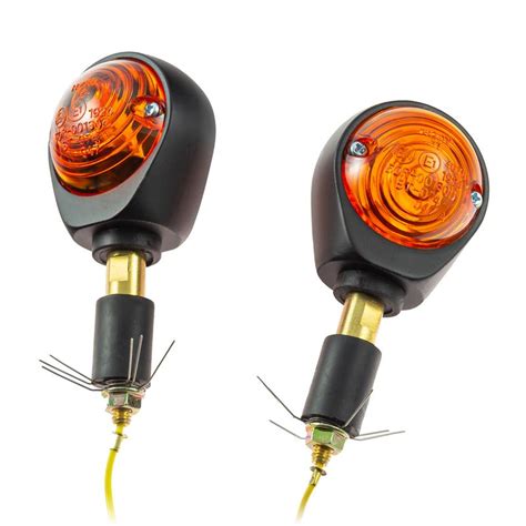 Universal Motorrad Lenkerenden Blinker Ochsenauge Gelb Orange 7 8