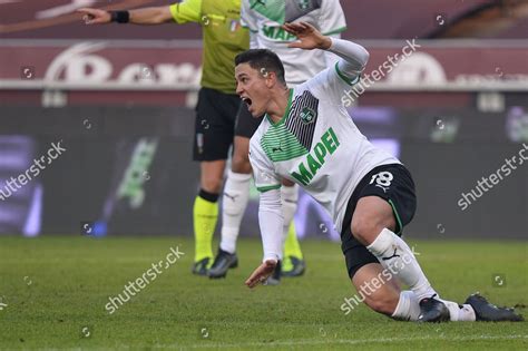 Giacomo Raspadori Us Sassuolo Celebrates Goal Editorial Stock Photo