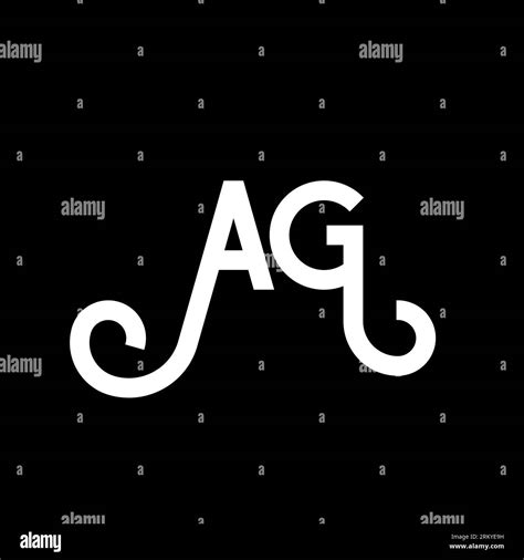 Ag Letter Logo Design Initial Letters Ag Logo Icon Abstract Letter Ag