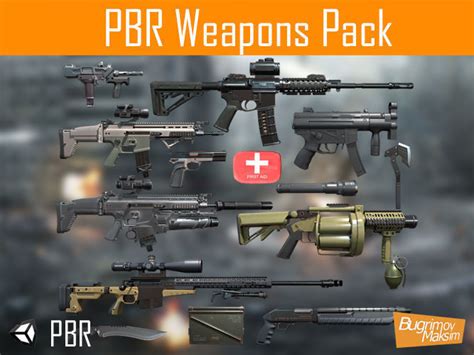 D Model Pbr Weapons Pack Vr Ar Low Poly Cgtrader