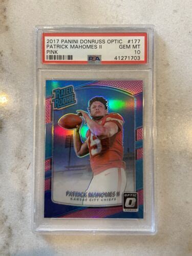 Panini Donruss Optic Patrick Mahomes Pink Ebay